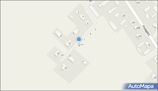 Podgórz, Brzoskwiniowa, 9, mapa Podgórz