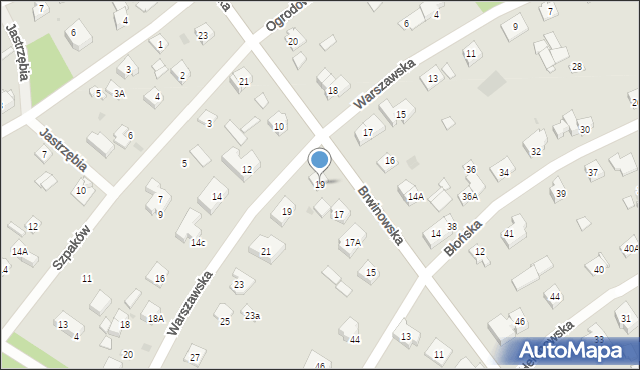 Podkowa Leśna, Brwinowska, 19, mapa Podkowa Leśna