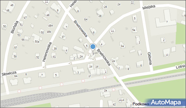 Podkowa Leśna, Brwinowska, 3, mapa Podkowa Leśna