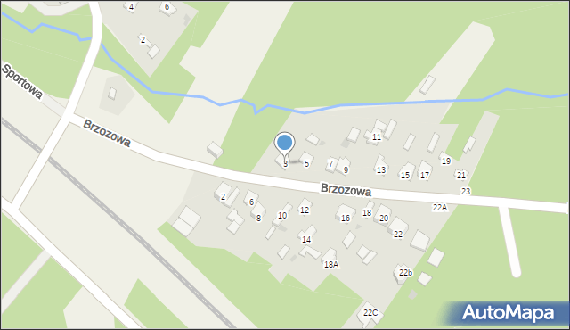 Pogorzel, Brzozowa, 3, mapa Pogorzel