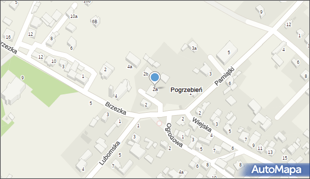 Pogrzebień, Brzezka, 2a, mapa Pogrzebień