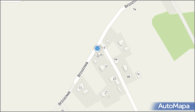Polanka Wielka, Brzozowa, 11, mapa Polanka Wielka