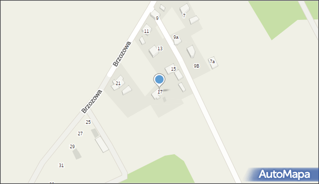 Polanka Wielka, Brzozowa, 17, mapa Polanka Wielka