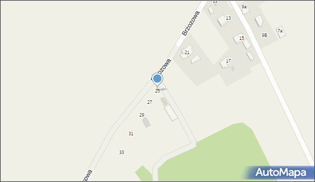 Polanka Wielka, Brzozowa, 25, mapa Polanka Wielka