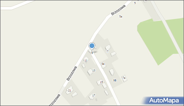 Polanka Wielka, Brzozowa, 9, mapa Polanka Wielka