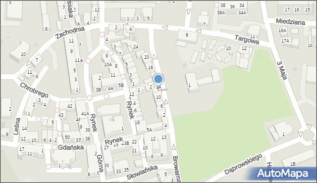 Polkowice, Browarna, 12, mapa Polkowice