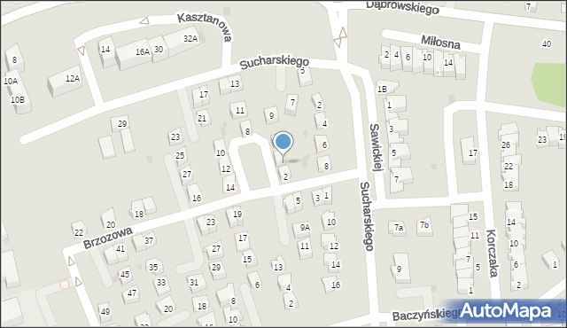 Polkowice, Brzozowa, 4, mapa Polkowice