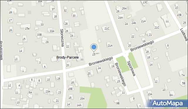 Pomiechówek, Broniewskiego Władysława, 13, mapa Pomiechówek