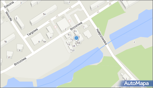 Poniatowa, Brzozowa, 3/4, mapa Poniatowa