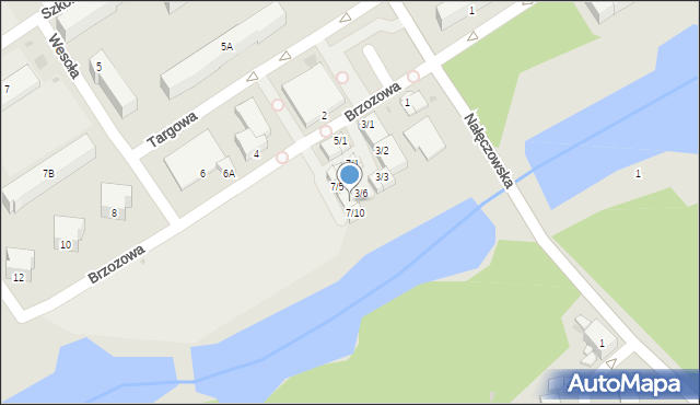 Poniatowa, Brzozowa, 7/8, mapa Poniatowa