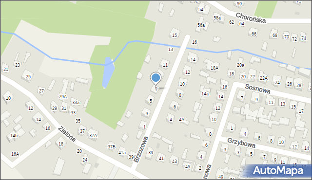 Poraj, Brzozowa, 7, mapa Poraj