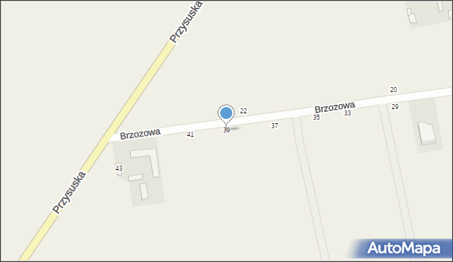 Potworów, Brzozowa, 39, mapa Potworów