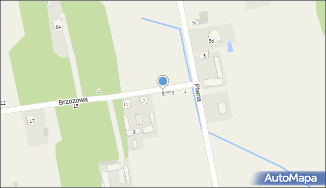 Potworów, Brzozowa, 5, mapa Potworów