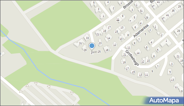 Poznań, Brossa Kazimierza, 27, mapa Poznania