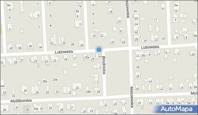 Poznań, Brodnicka, 7, mapa Poznania