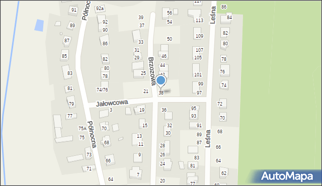 Promnice, Brzozowa, 38, mapa Promnice