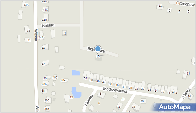 Pruszcz, Brzozowa, 15, mapa Pruszcz