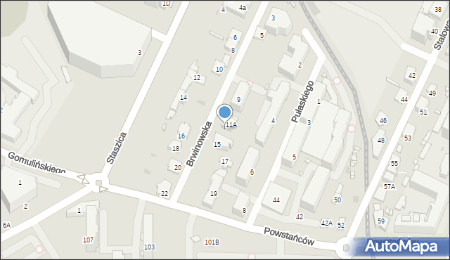 Pruszków, Brwinowska, 13, mapa Pruszków