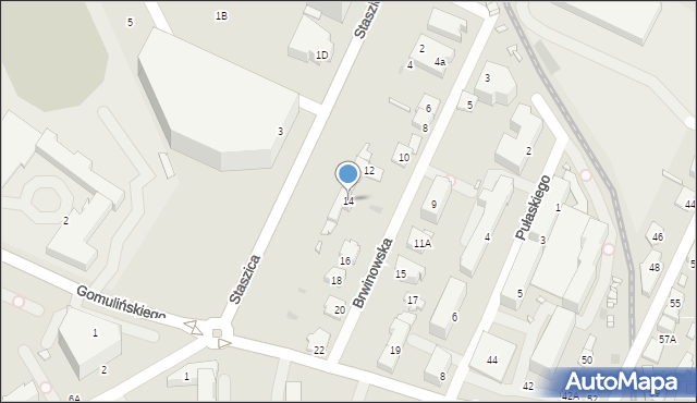 Pruszków, Brwinowska, 14, mapa Pruszków