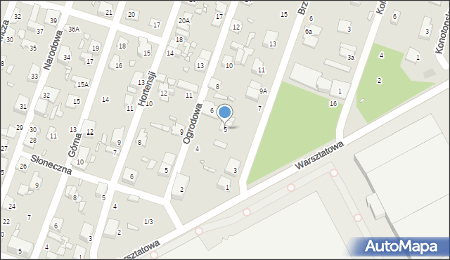 Pruszków, Brzezińskiego Franciszka, 5, mapa Pruszków