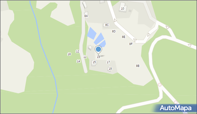 Przesieka, Brzozowe Wzgórze, 13, mapa Przesieka