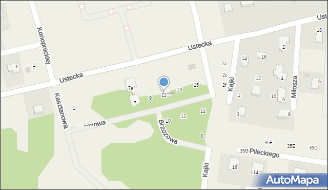 Przewłoka, Brzozowa, 11, mapa Przewłoka