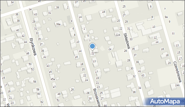 Przeźmierowo, Brzoskwiniowa, 11, mapa Przeźmierowo