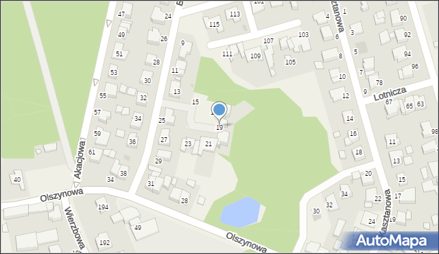 Przeźmierowo, Brzozowa, 19, mapa Przeźmierowo