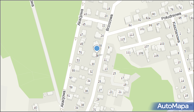 Przeźmierowo, Brzozowa, 28, mapa Przeźmierowo
