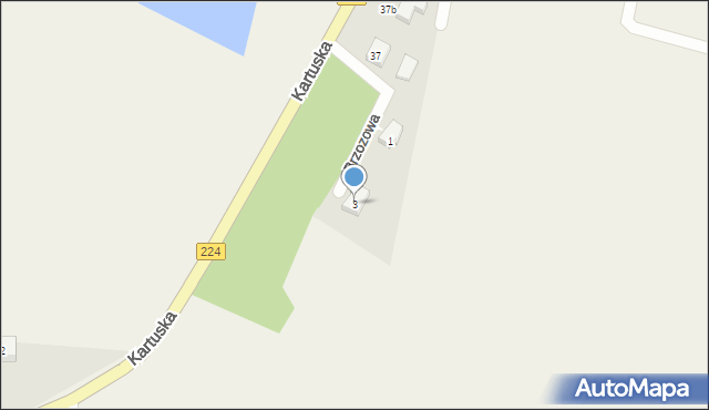 Przodkowo, Brzozowa, 3, mapa Przodkowo