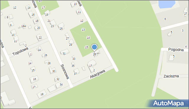 Przygoń, Brzozowa, 16, mapa Przygoń