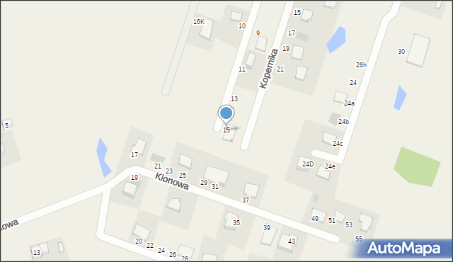 Przyjaźń, Brzozowa, 15, mapa Przyjaźń