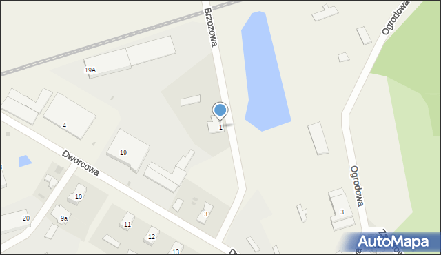 Przytoczna, Brzozowa, 1, mapa Przytoczna