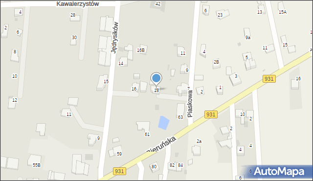 Pszczyna, Braci Jędrysików, 18, mapa Pszczyny