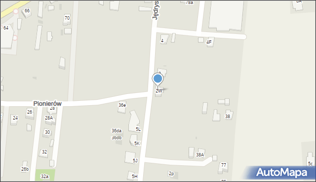 Pszczyna, Braci Jędrysików, 2W, mapa Pszczyny