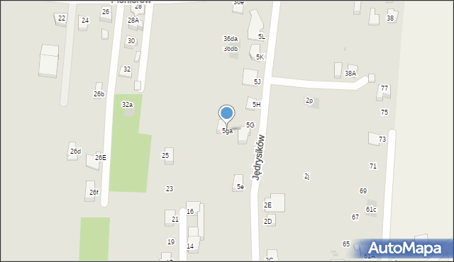 Pszczyna, Braci Jędrysików, 5ga, mapa Pszczyny