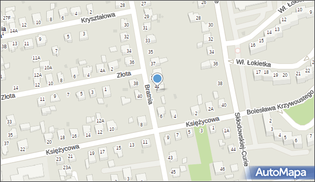 Pszczyna, Bratnia, 41A, mapa Pszczyny