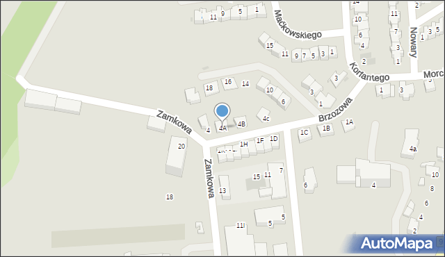 Racibórz, Brzozowa, 4A, mapa Racibórz