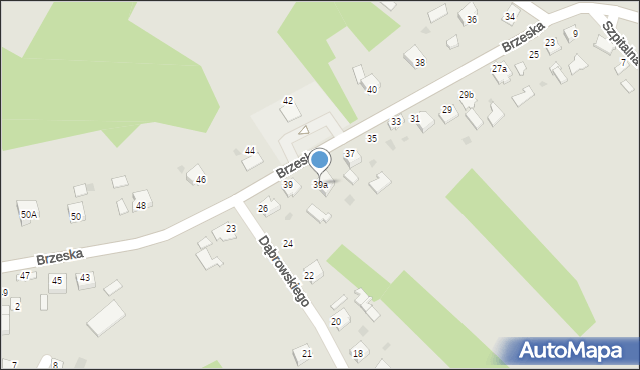 Radłów, Brzeska, 39a, mapa Radłów