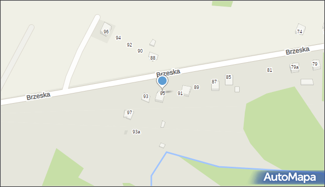 Radłów, Brzeska, 95, mapa Radłów