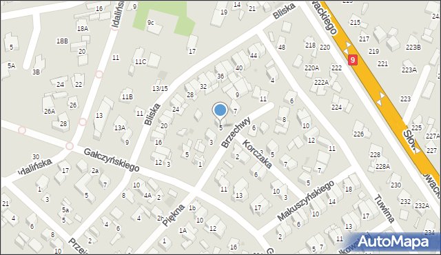 Radom, Brzechwy Jana, 5, mapa Radomia