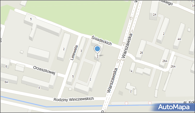 Radom, Braci Śniadeckich Jana i Jędrzeja, 1, mapa Radomia