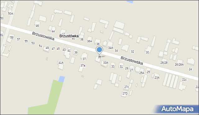 Radom, Brzustowska, 35, mapa Radomia