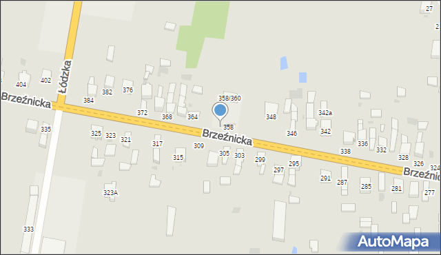 Radomsko, Brzeźnicka, 360, mapa Radomsko