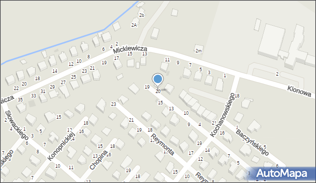 Radomyśl Wielki, Broniewskiego, 20, mapa Radomyśl Wielki