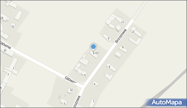 Radonia, Brzozowa, 7, mapa Radonia