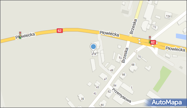 Radziejów, Brzeska, 47a, mapa Radziejów