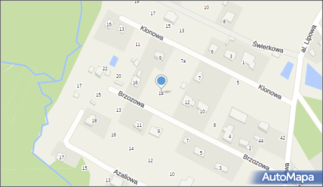 Radziejowice-Parcel, Brzozowa, 14, mapa Radziejowice-Parcel