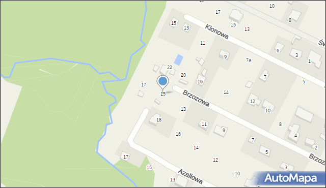 Radziejowice-Parcel, Brzozowa, 15, mapa Radziejowice-Parcel