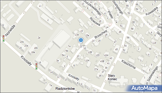 Radzionków, Brzechwy Jana, 11, mapa Radzionków